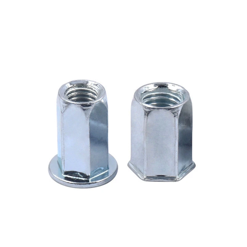 หัวแบน hexagon rivet nuts สำหรับแผ่นแผ่น
