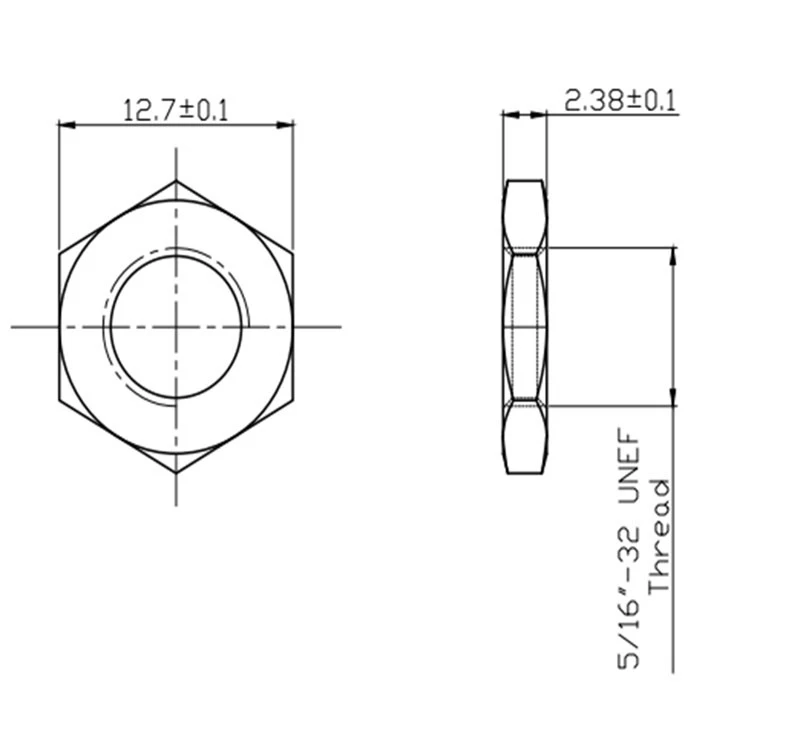 hex panel nut